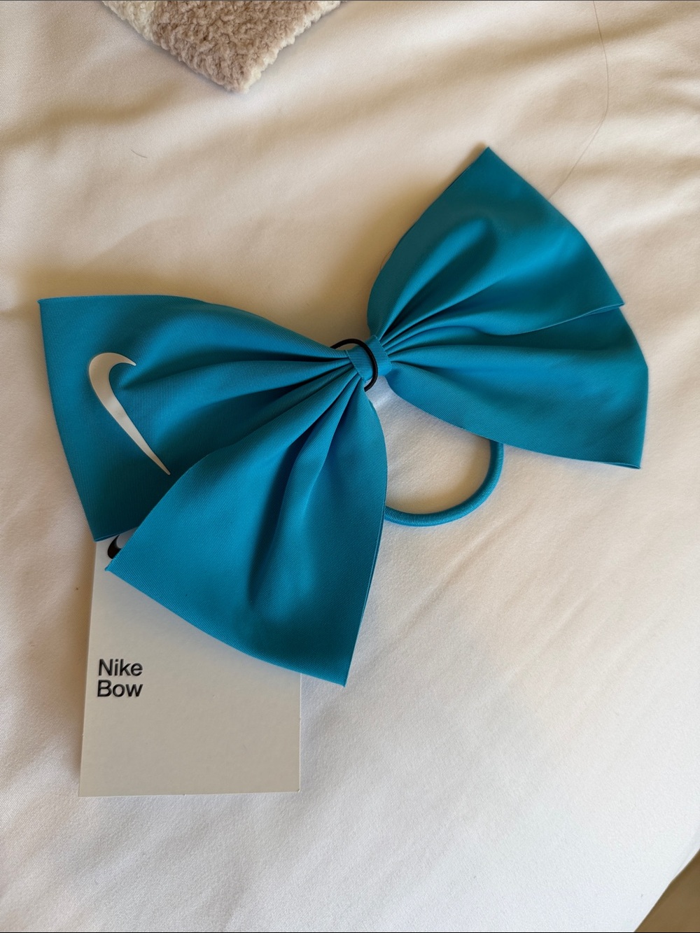 Nike Teal Bow Hair Tie